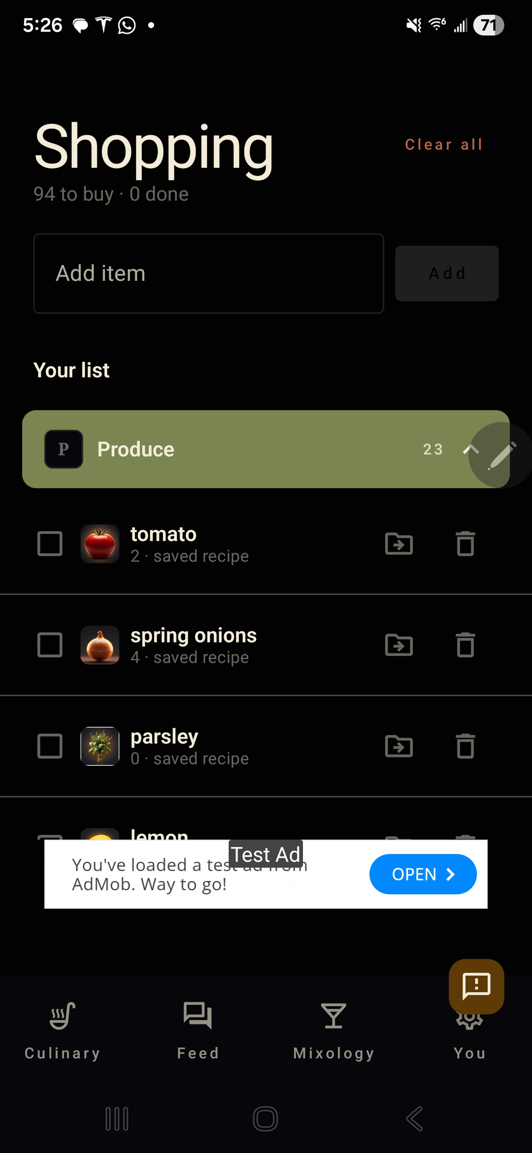 Speakeater shopping list